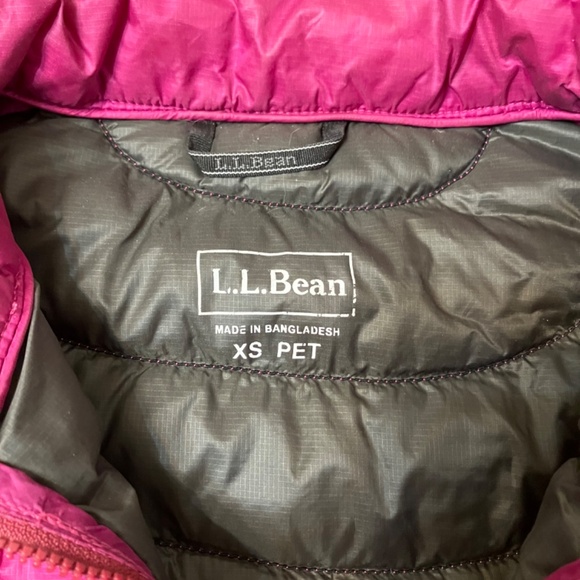 LL Bean puffy vest women’s XS petite - magenta - Picture 2 of 3